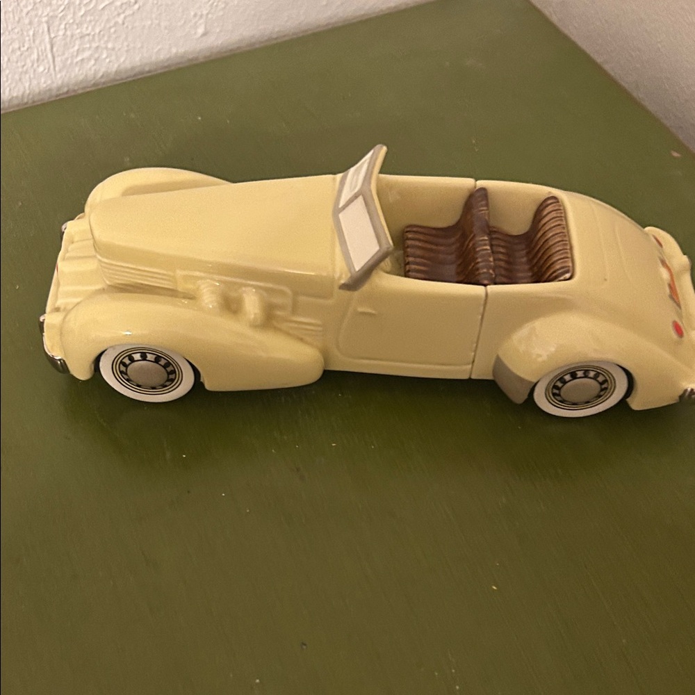 Avon Cream Convertible Cord Car with Brown Interior made in Brazil